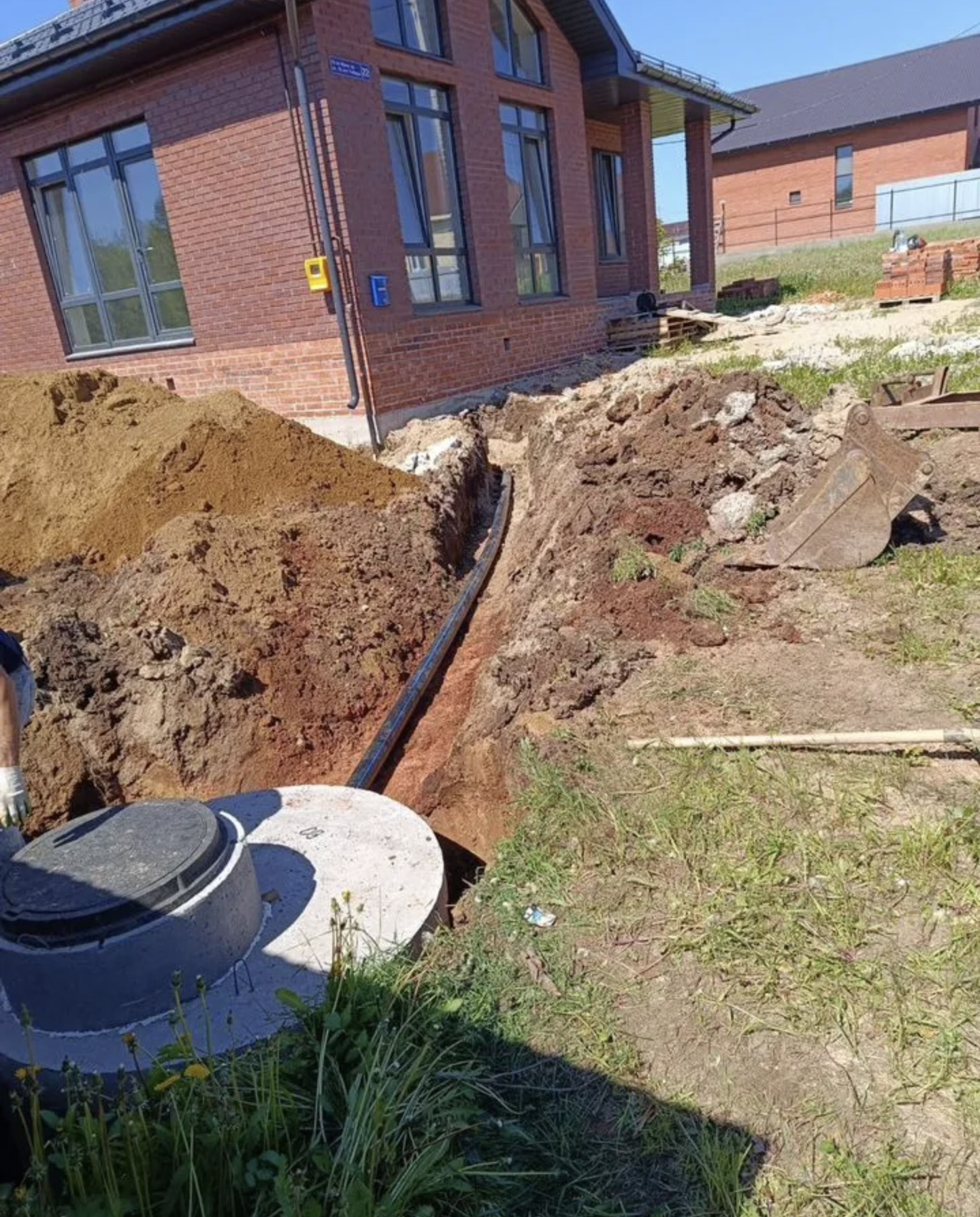 Дача, установка септика